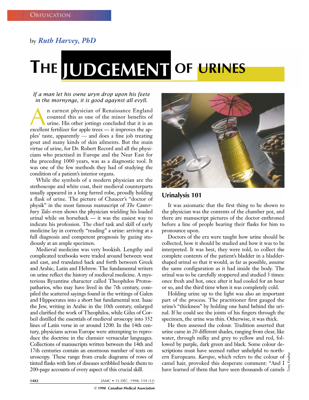 The Judgement of Urines