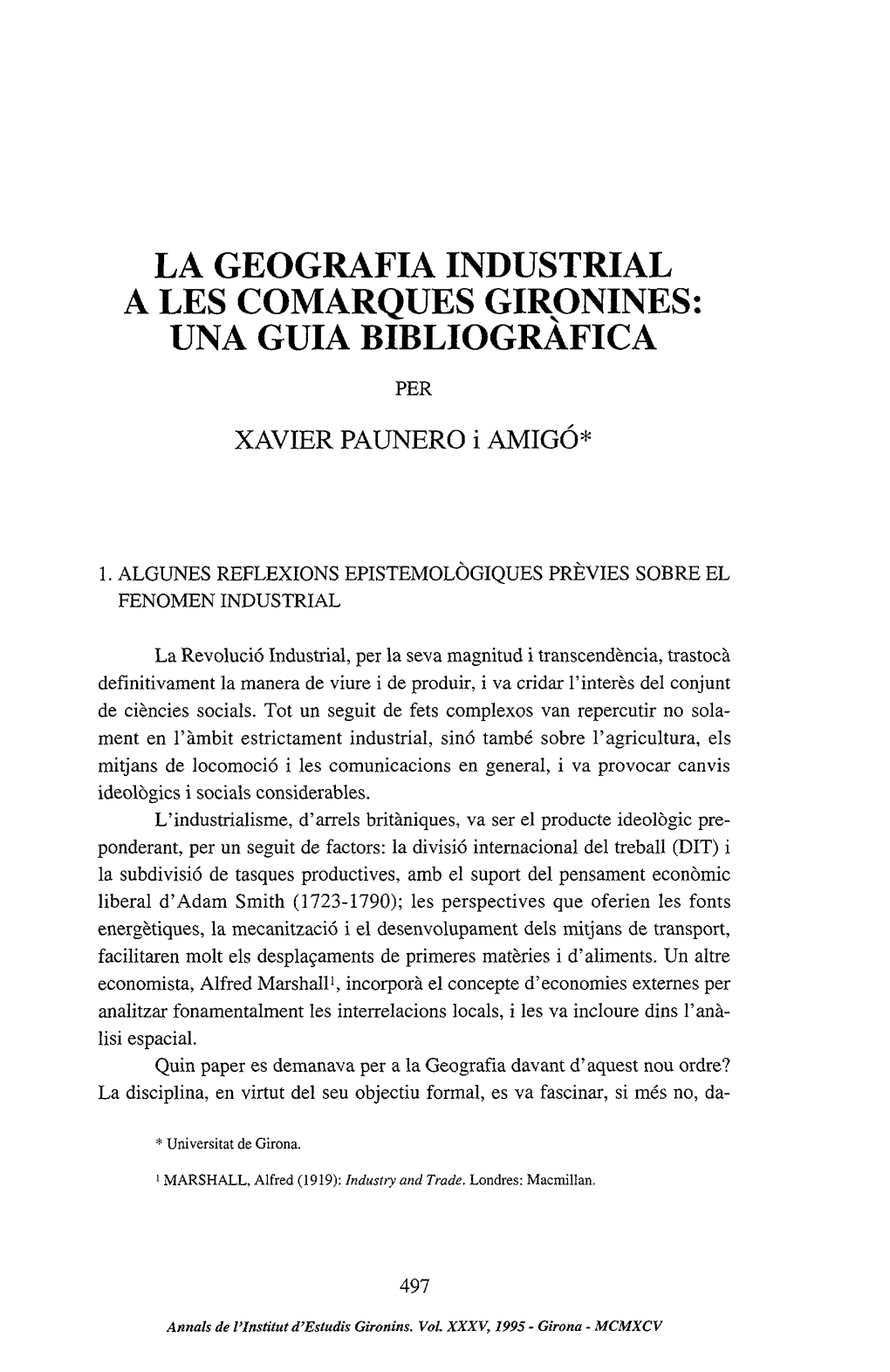 La Geografia Industrial a Les Comarques Gironines: Una Guia Bibliogràfica