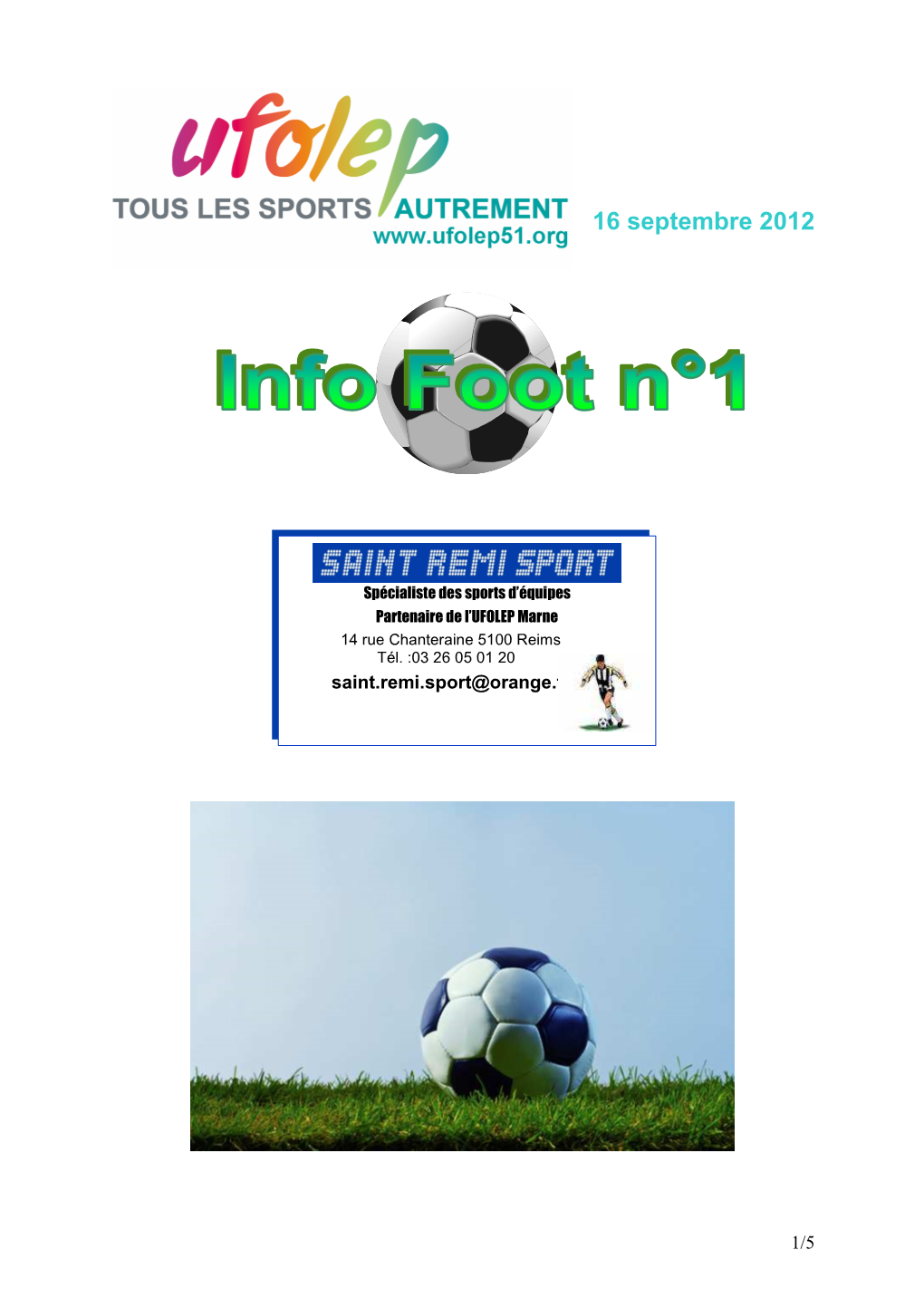 Info Foot N° 1