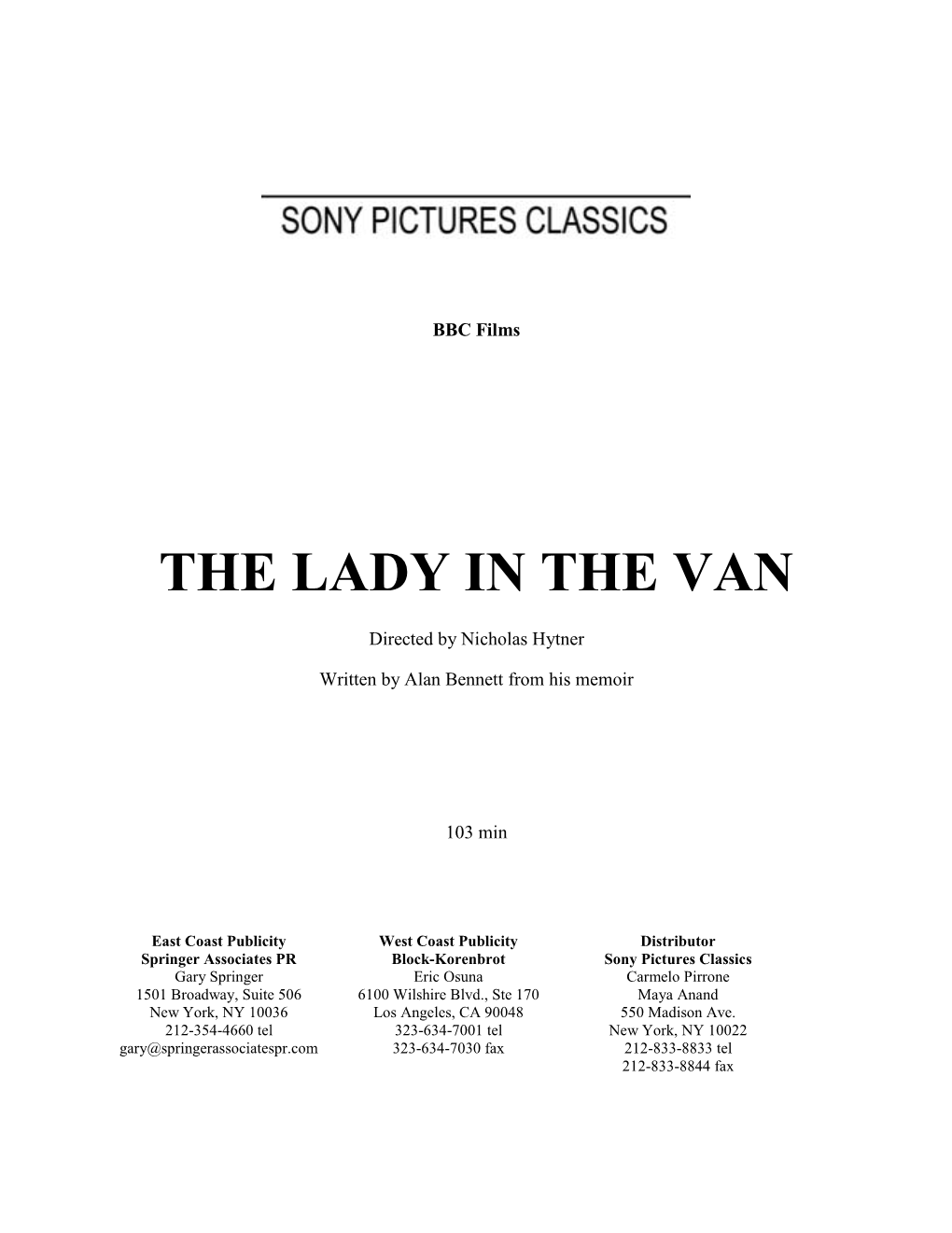 The Lady in the Van