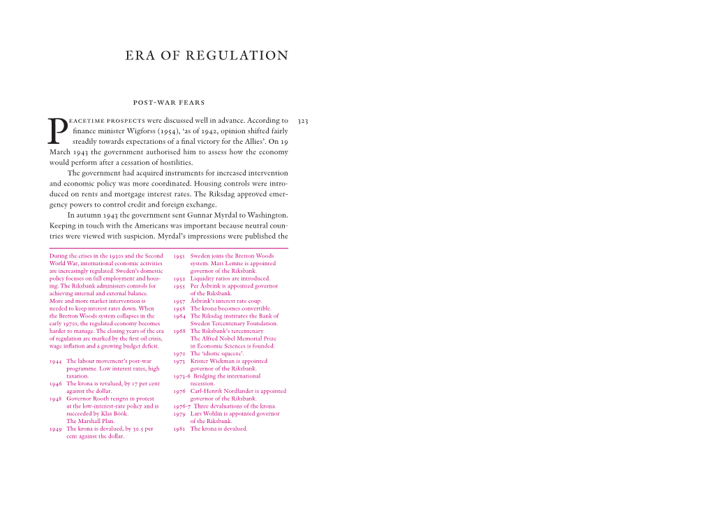 Era of Regulation