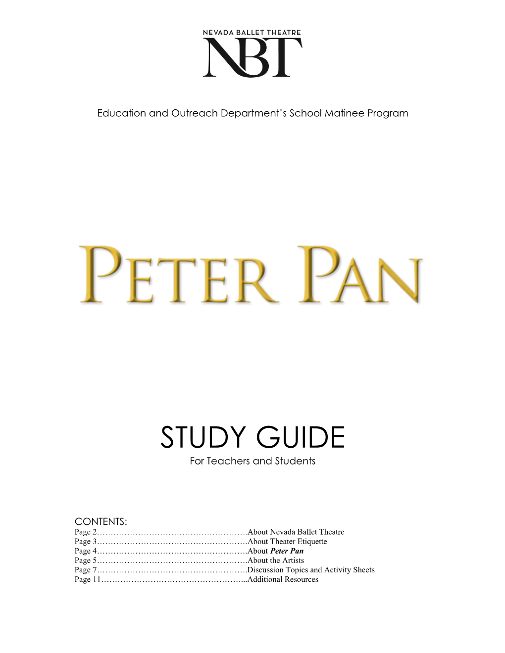 Peter Pan Study Guide