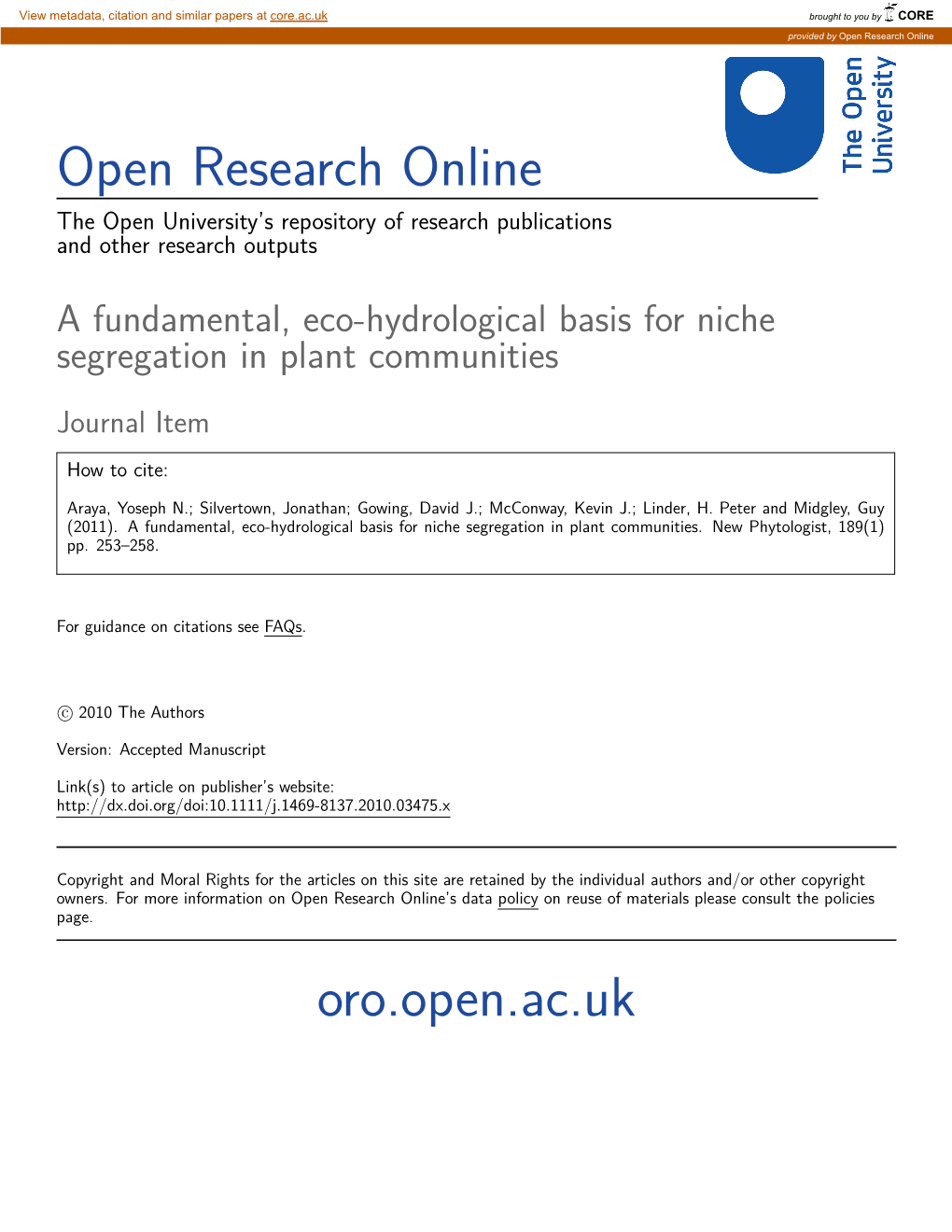 Open Research Online Oro.Open.Ac.Uk