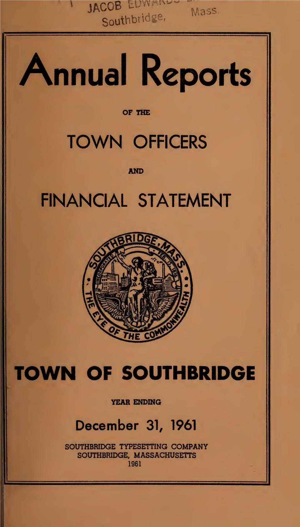 Annual Reports of the Town Officers Of