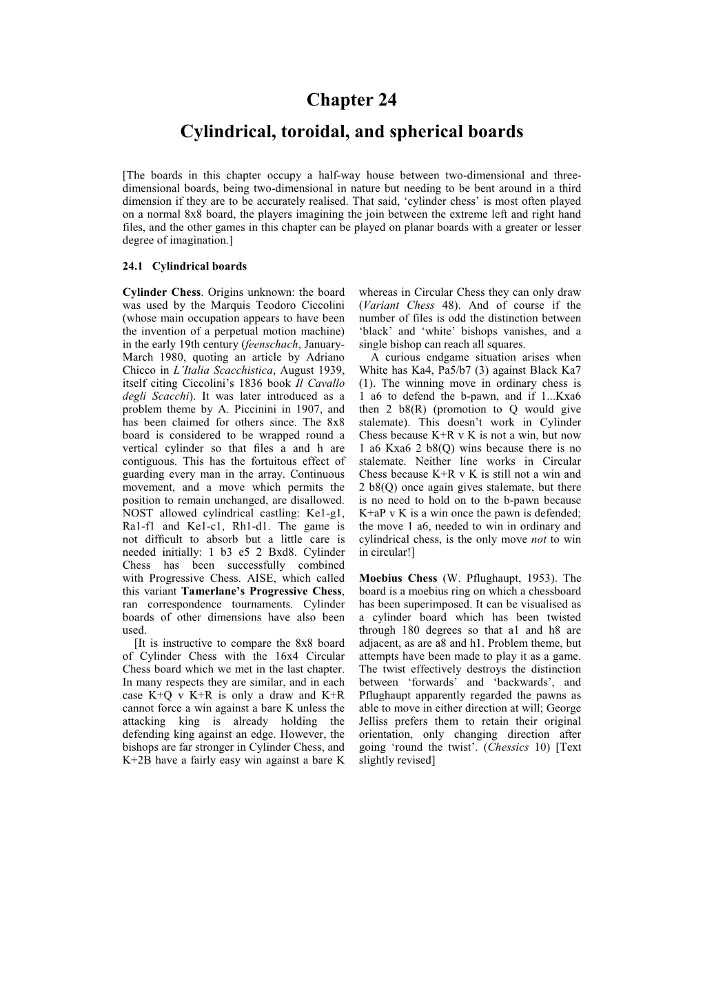 Chapter 24, Cylindrical, Toroidal, and Spherical Boards