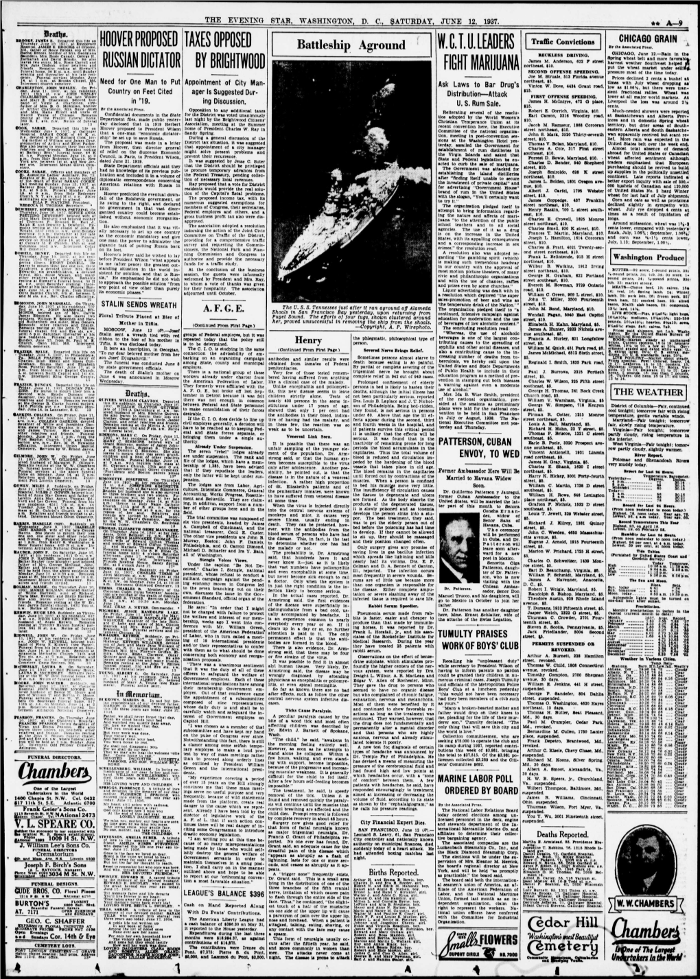 Evening Star. (Washington, D.C.). 1937-06-12 [P A-9]