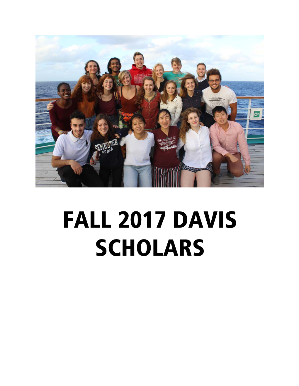 FALL 2017 DAVIS SCHOLARS Magali De Bruyn