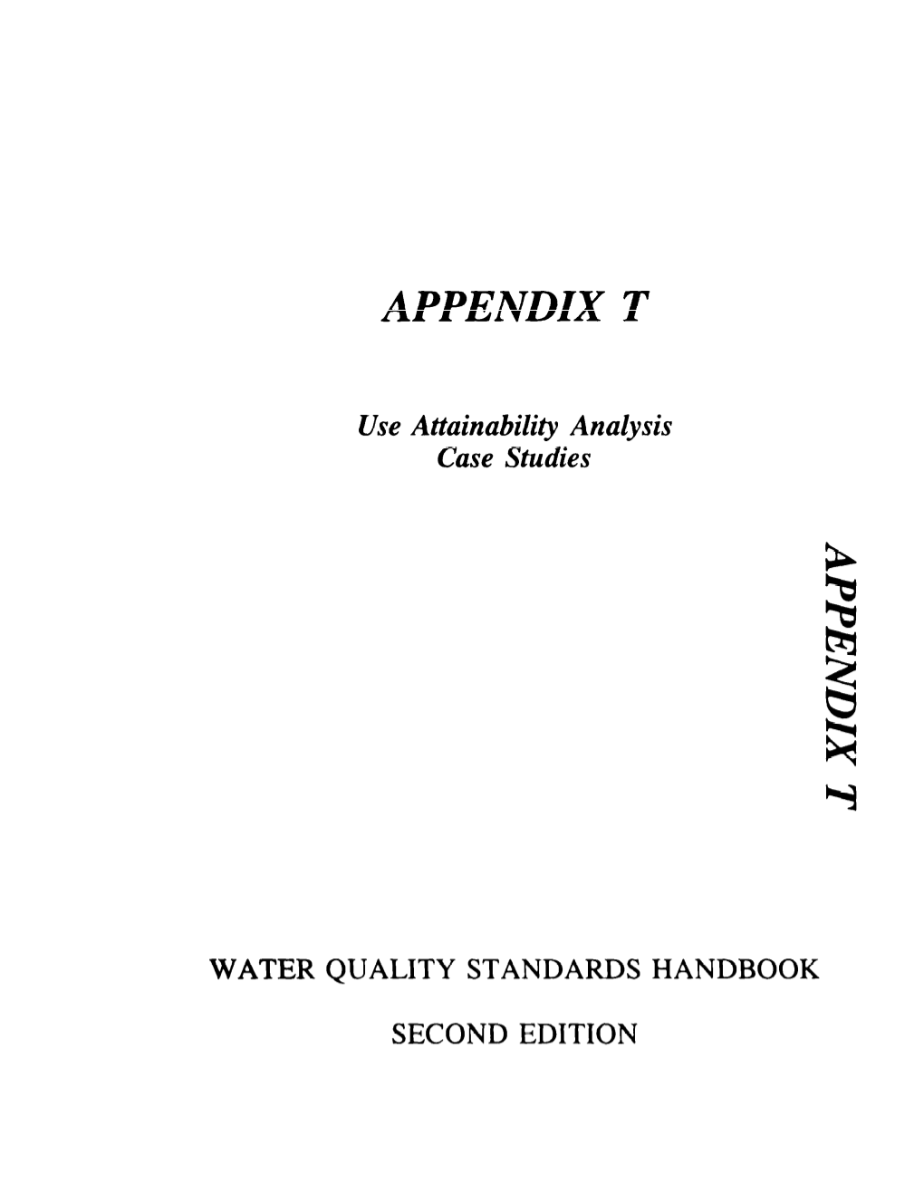 Water Quality Standards Handbook Second Edition Case Studies