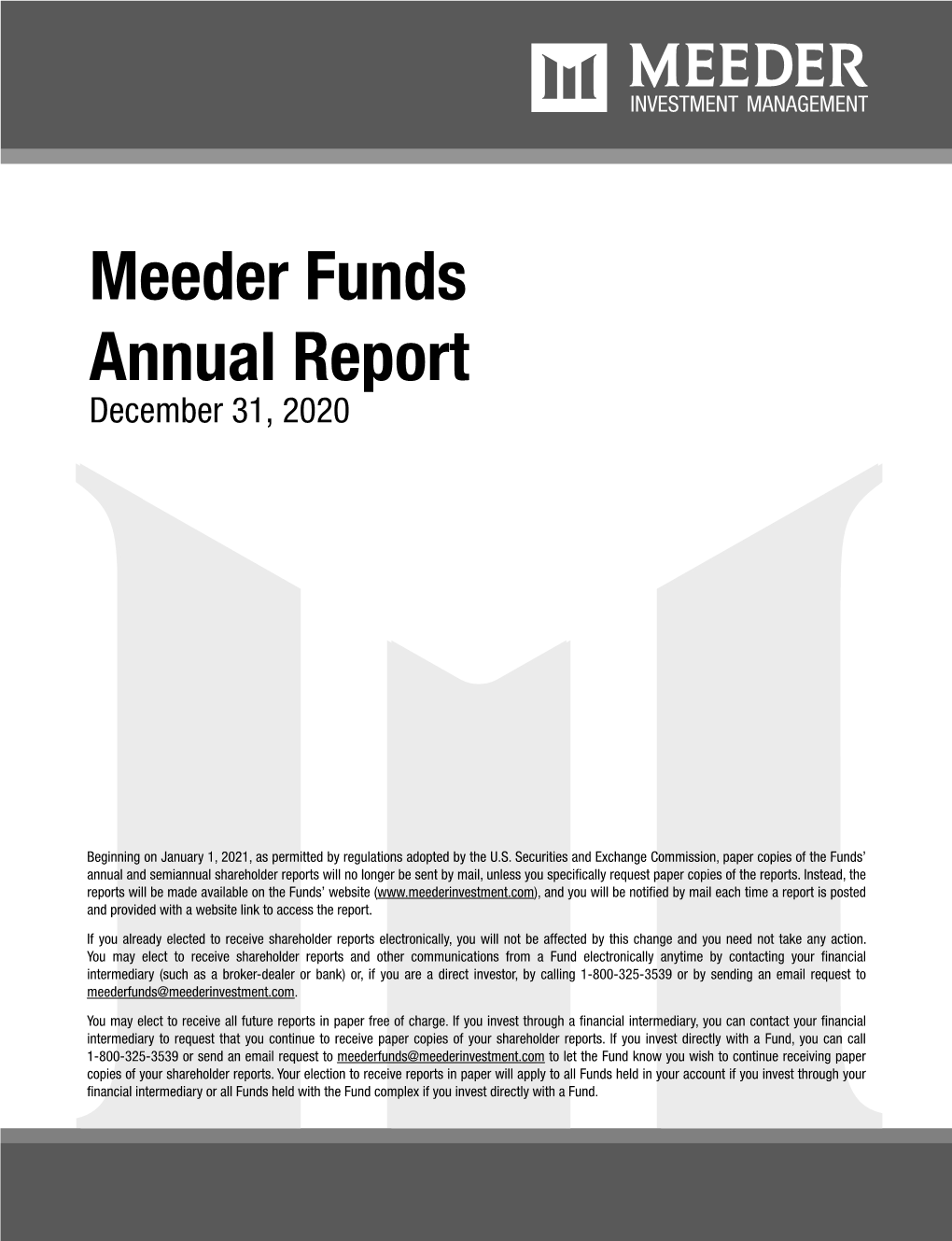 2020 Meeder Funds Annual Report