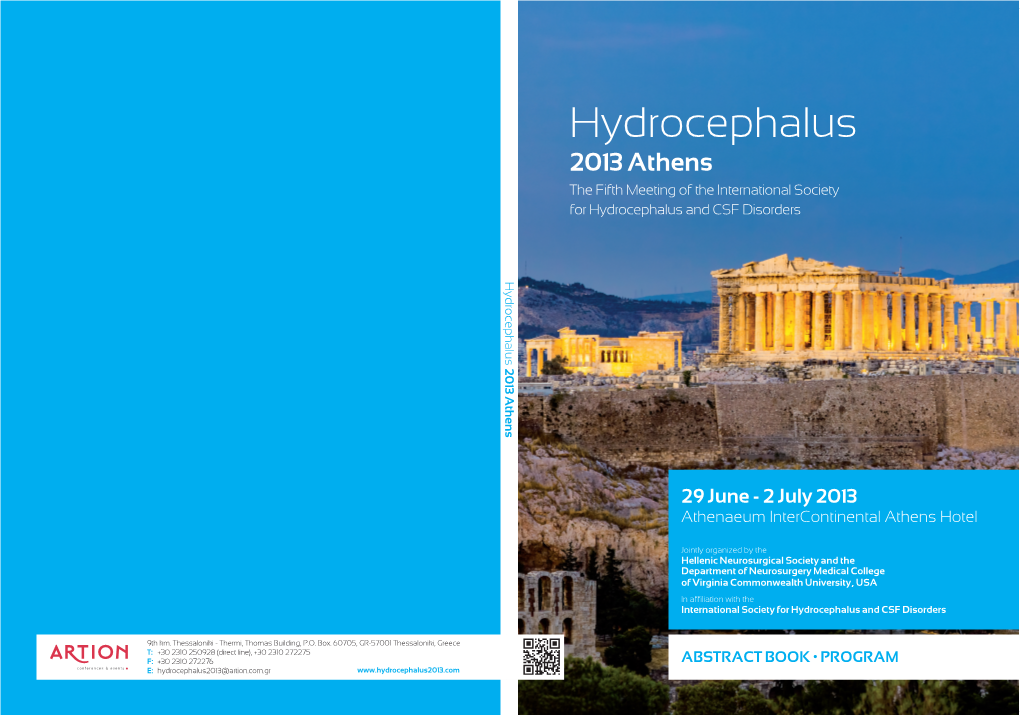 Hydrocephalus 2013 Abstract Book.Pdf