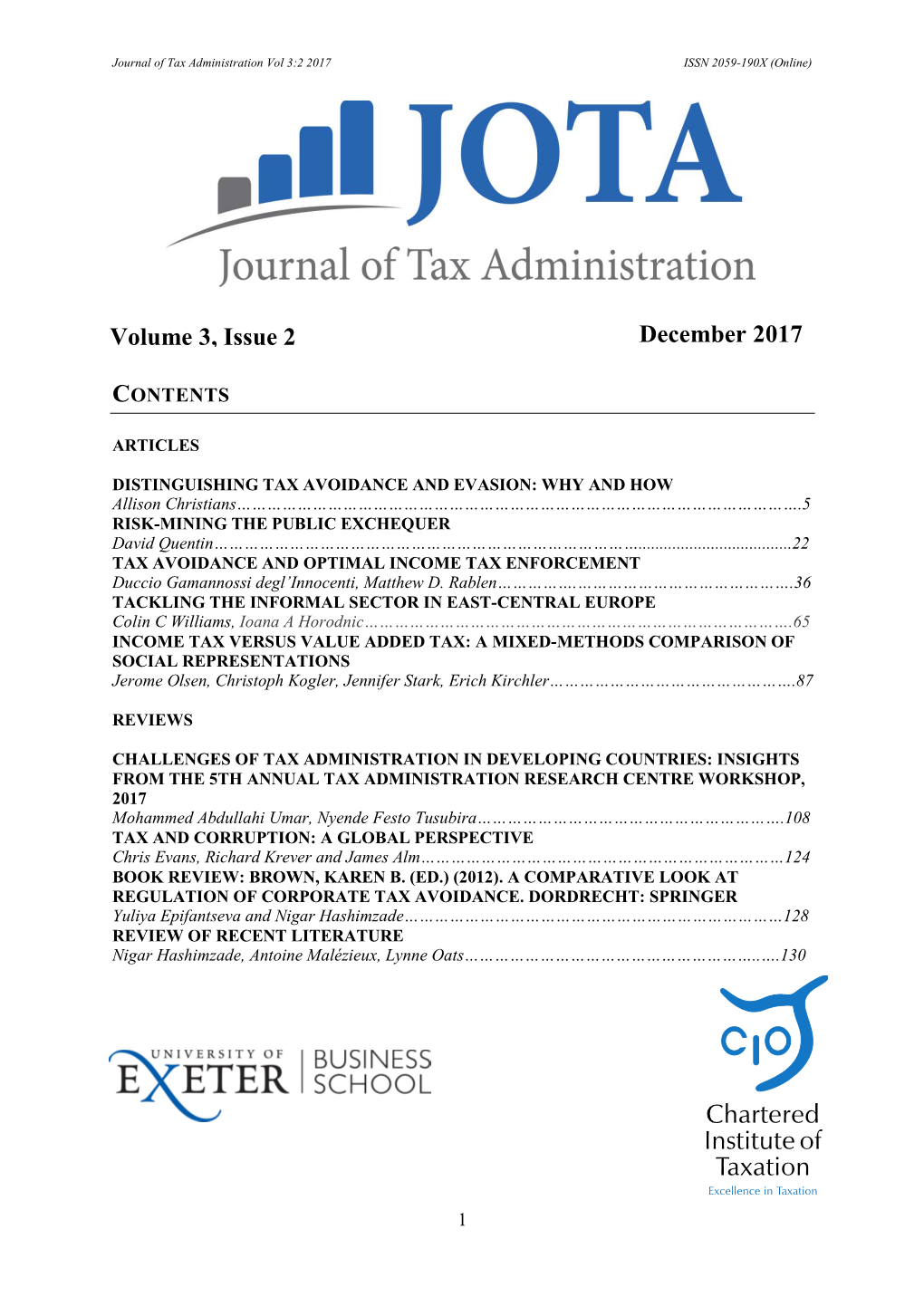 Volume 3, Issue 2 December 2017