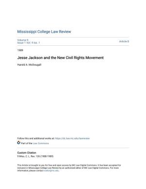 Jesse Jackson and the New Civil Rights Movement