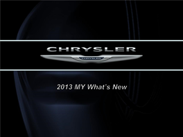 2013 CHRYSLER 300 Key Messages