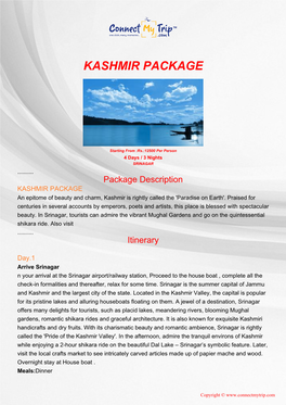 Kashmir Package