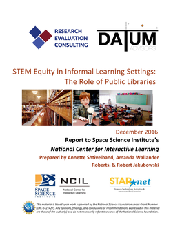 STEM Equity in Informal Learning Settings