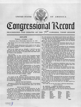 Iongr Cssional Record Th PROCEEDINGS and DEBATES of the 76 CONGRESS, THIRD SESSION