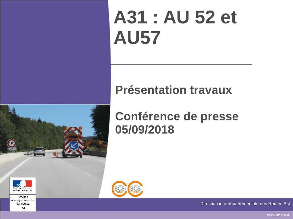 A31 : AU 52 Et AU57