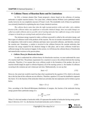 Collision Theory of Reaction Rates and Its Limitations