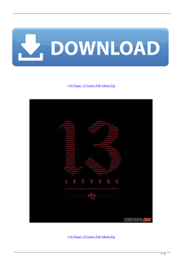 116 Clique 13 Letters Full Album Zip