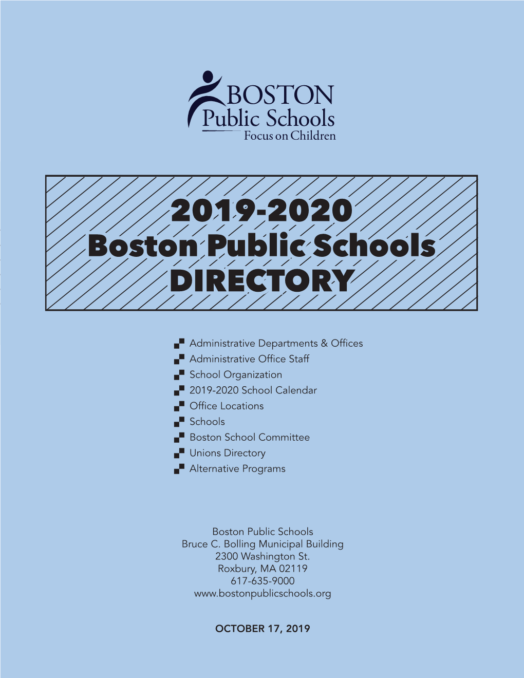 2019-2020 Boston Public Schools DIRECTORY