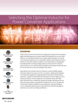Selecting the Optimal Inductor for Power Converter Applications