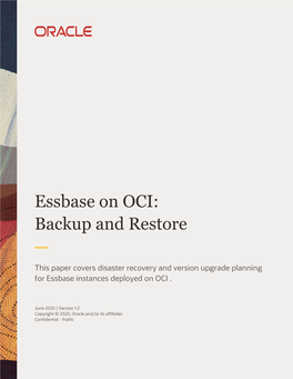 Essbase on OCI: Backup and Restore (PDF)