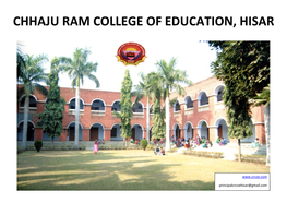 Chhaju Ram College of Education, Hisar