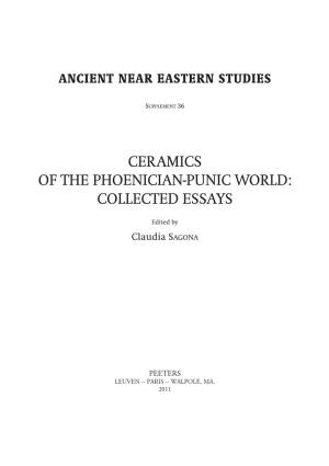 Ceramics of the Phoenician-Punic World: Collected Essays