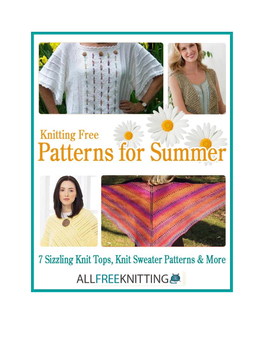 7 Sizzling Knit Tops, Knit Sweater Patterns & More