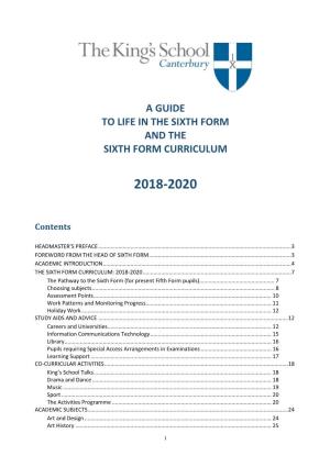 A Guide to Life in the Sixth Form and the Sixth Form Curriculum
