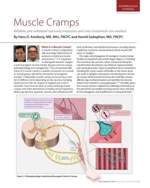 Muscle Cramps Reliable and Validated Outcome Measures and New Treatments Are Needed