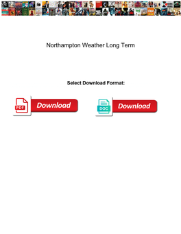 Northampton Weather Long Term