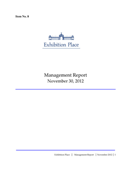 Management Report November 30, 2012