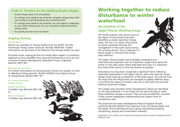 Working Together to Reduce Disturbance to Winter Waterfowl Winter Waterfowl Refuges Refuge an Initiative of the Upper Thurne Working Group Areas Grid North