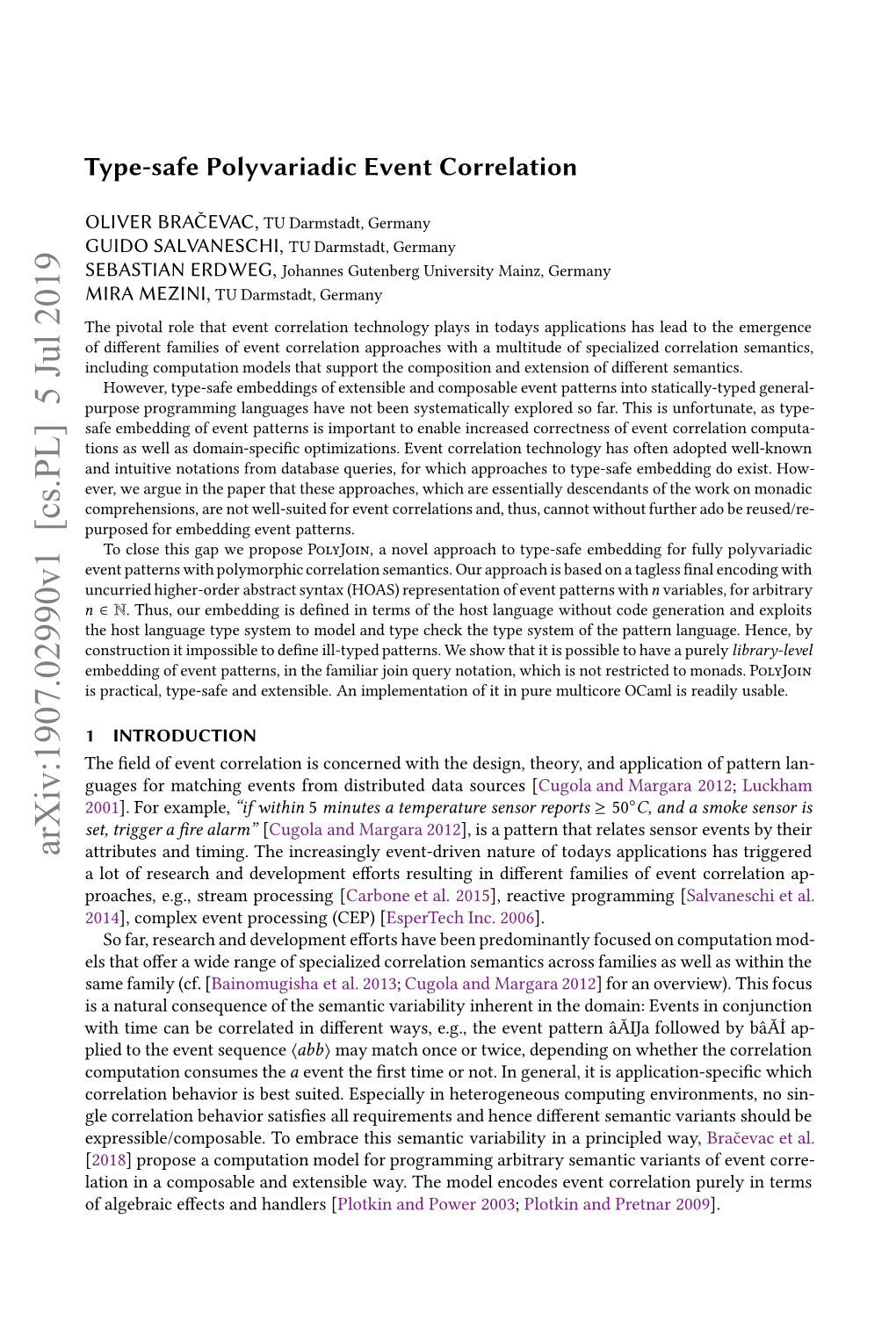 Type-Safe Polyvariadic Event Correlation 3