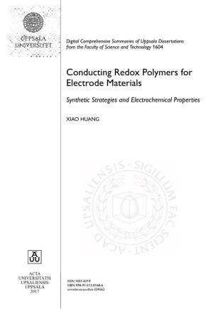 Conducting Redox Polymers for Electrode Materials