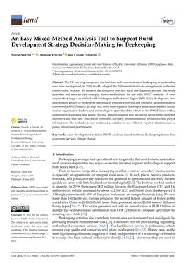 An Easy Mixed-Method Analysis Tool to Support Rural Development Strategy Decision-Making for Beekeeping