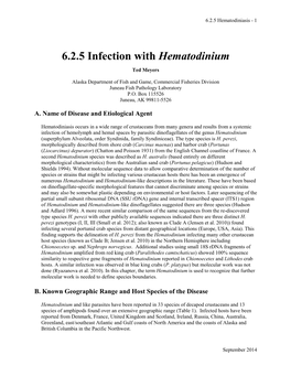 6.2.5 Infection with Hematodinium Ted Meyers