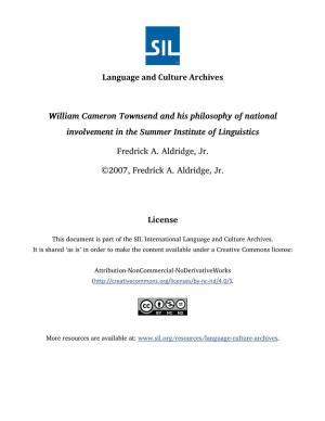 Language and Culture Archives William Cameron Townsend And