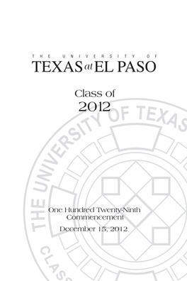 Winter 2012 Commencement Program