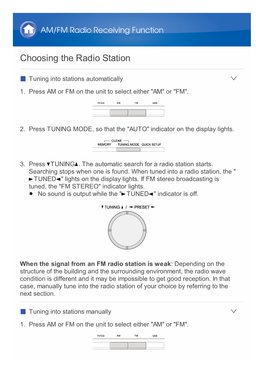 Choosing the Radio Station