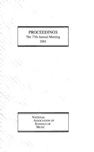 Proceedings, the 77Th Annual Meeting, 2001