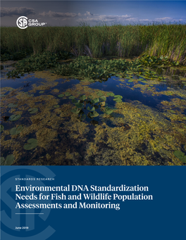 Environmental DNA Standardization Needs for Fish and Wildlife Population Assessments and Monitoring