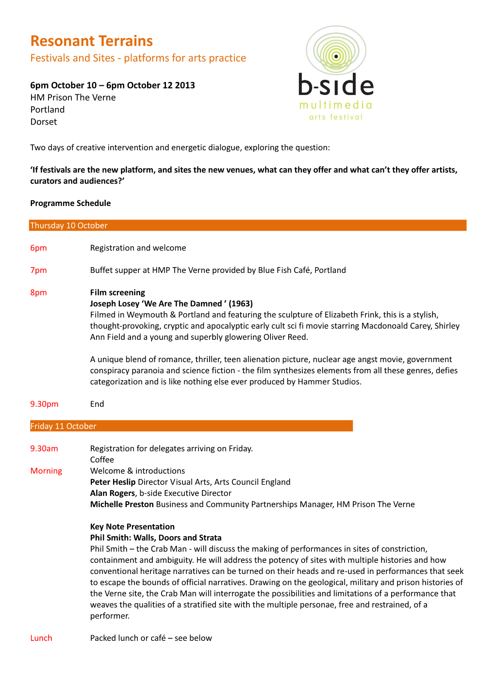 To Download a Symposium Programme