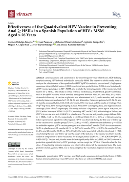 Effectiveness of the Quadrivalent HPV Vaccine in Preventing Anal Hsils
