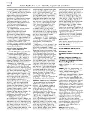Federal Register/Vol. 77, No. 189/Friday, September 28, 2012/Notices