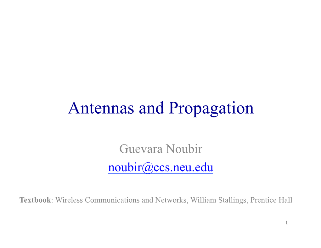 Antennas and Propagation