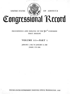 91St Cong., 1St Sess., Congressional Record