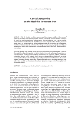 A Social Perspective on the Neolithic in Western Iran