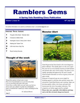 Ramblers Gems a Spring Vale Rambling Class Publication